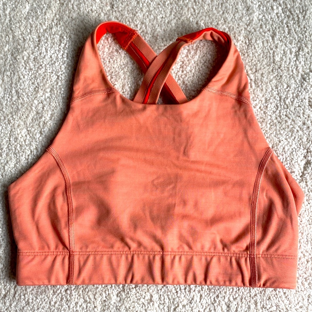 Outdoor Voices TechSweat Sports Bra Coral Orange XS